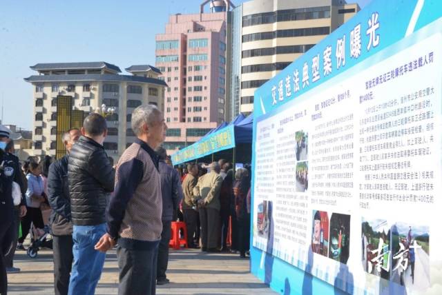 市民參觀交通安全知識(shí)圖片展。張曉欣 攝