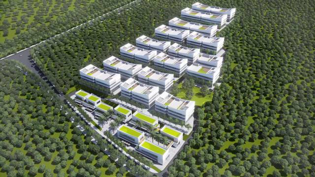 連州市現(xiàn)代食品產(chǎn)銷(xiāo)研創(chuàng)新綜合體效果圖。